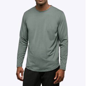 Cuts -- AO Long Sleeve Curve-Hem Tee -- Size M -- Sage Green -- Like New